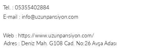 Ahmet Uzun Pansiyon telefon numaralar, faks, e-mail, posta adresi ve iletiim bilgileri